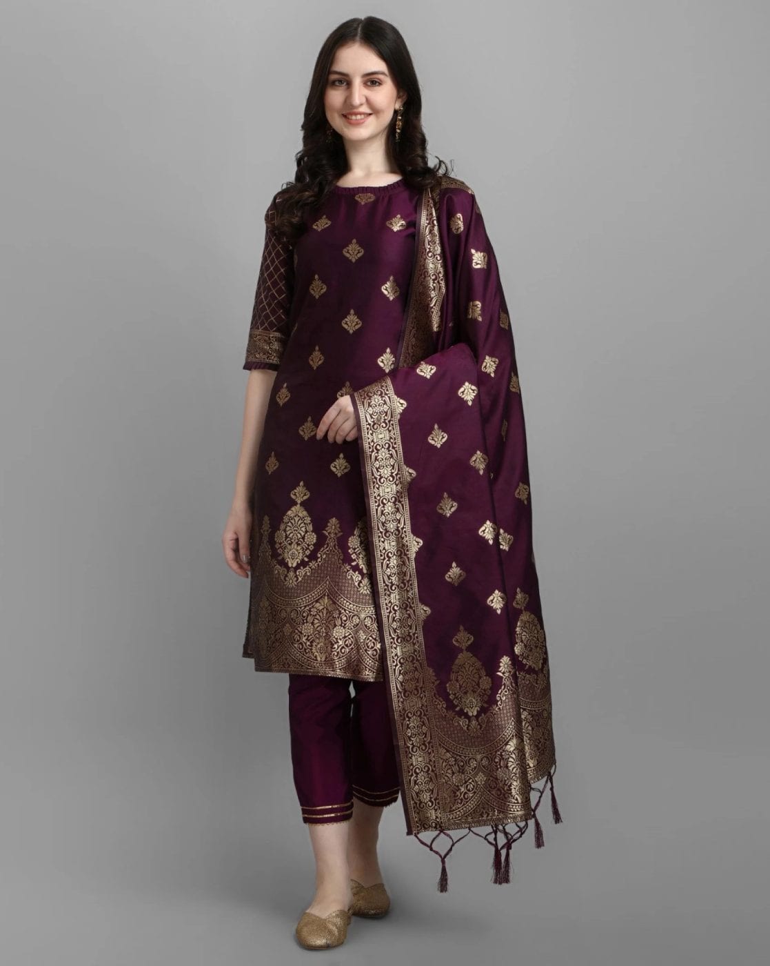 Kurta Plazzo Latest Set for Women with Dupatta – Cotton Printed Traditional & Fashionable Kurta Set