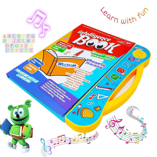 Battery Operated E-Book Musical Learning Book for Kids 30 Interactive Activities with Touch Sensors & Clear Voice Educational Electronic Book with All Learning Materials Multi-Color