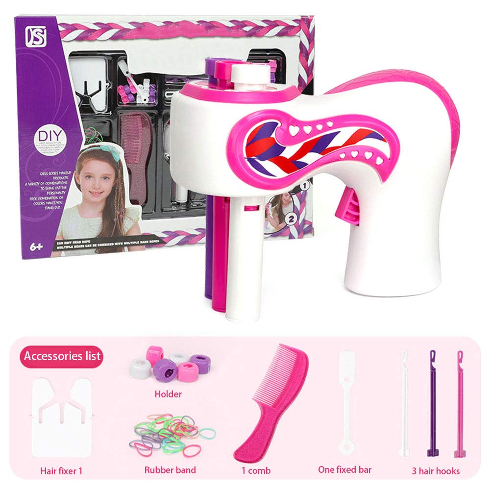 Automatic Electric Hair Braider & Twisting Tool DIY Hair Braiding Machine for Girls & Kids Fashion Salon Toy Kit Electric Rollers for Creative Hairstyles