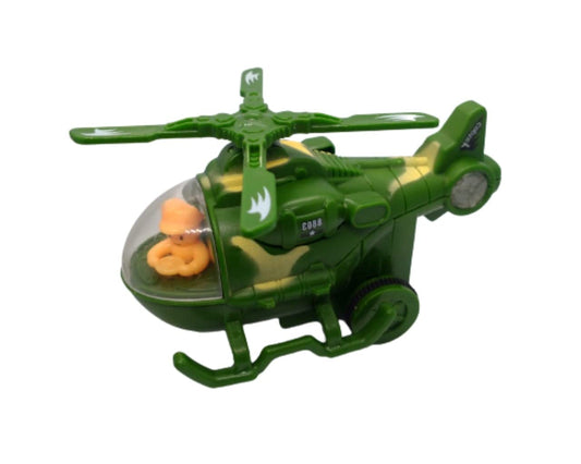 Novakart Helicopter Toy for Kids 360° Revolving Push and Go Helicopter Wind-Up Battle Helicopter Toy for Boys & Girls Multicolor (Pack of 1)