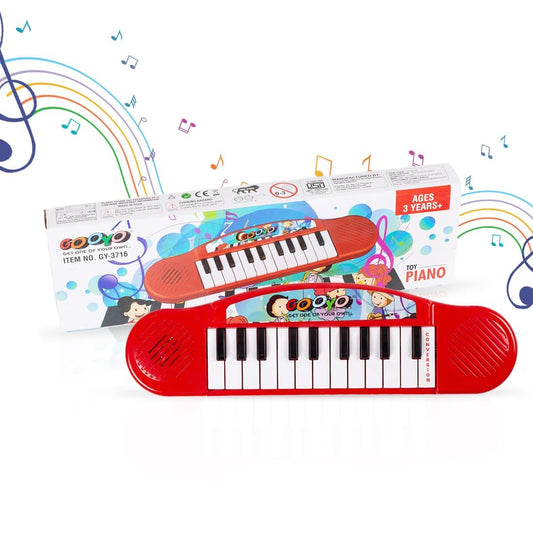 MNR MUNDUS GY3716 Battery Operated Multi-Functional Portable Organ/Piano/Keyboard Toy for Kids Red Color Musical Toy for Babies, Boys & Girls Powered by 2xAA Batteries