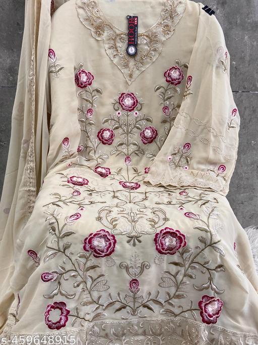 Pakistani Salwar Suit With Printed Dupatta