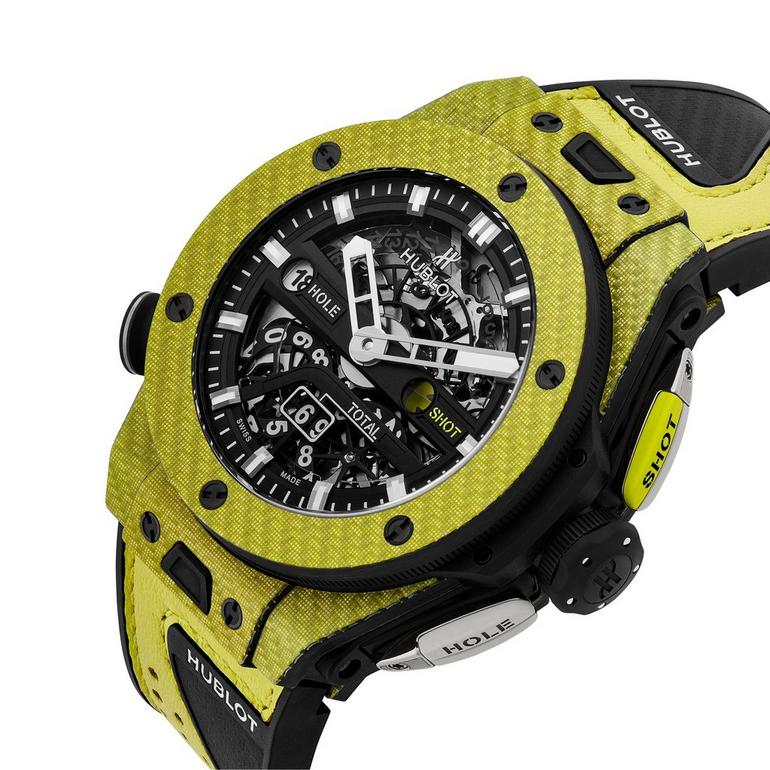 Hublot Big Bang Unico Golf Limited Edition Yellow Carbon, Automatic Luxury Chronograph Watch