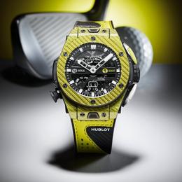 Hublot Big Bang Unico Golf Limited Edition Yellow Carbon, Automatic Luxury Chronograph Watch