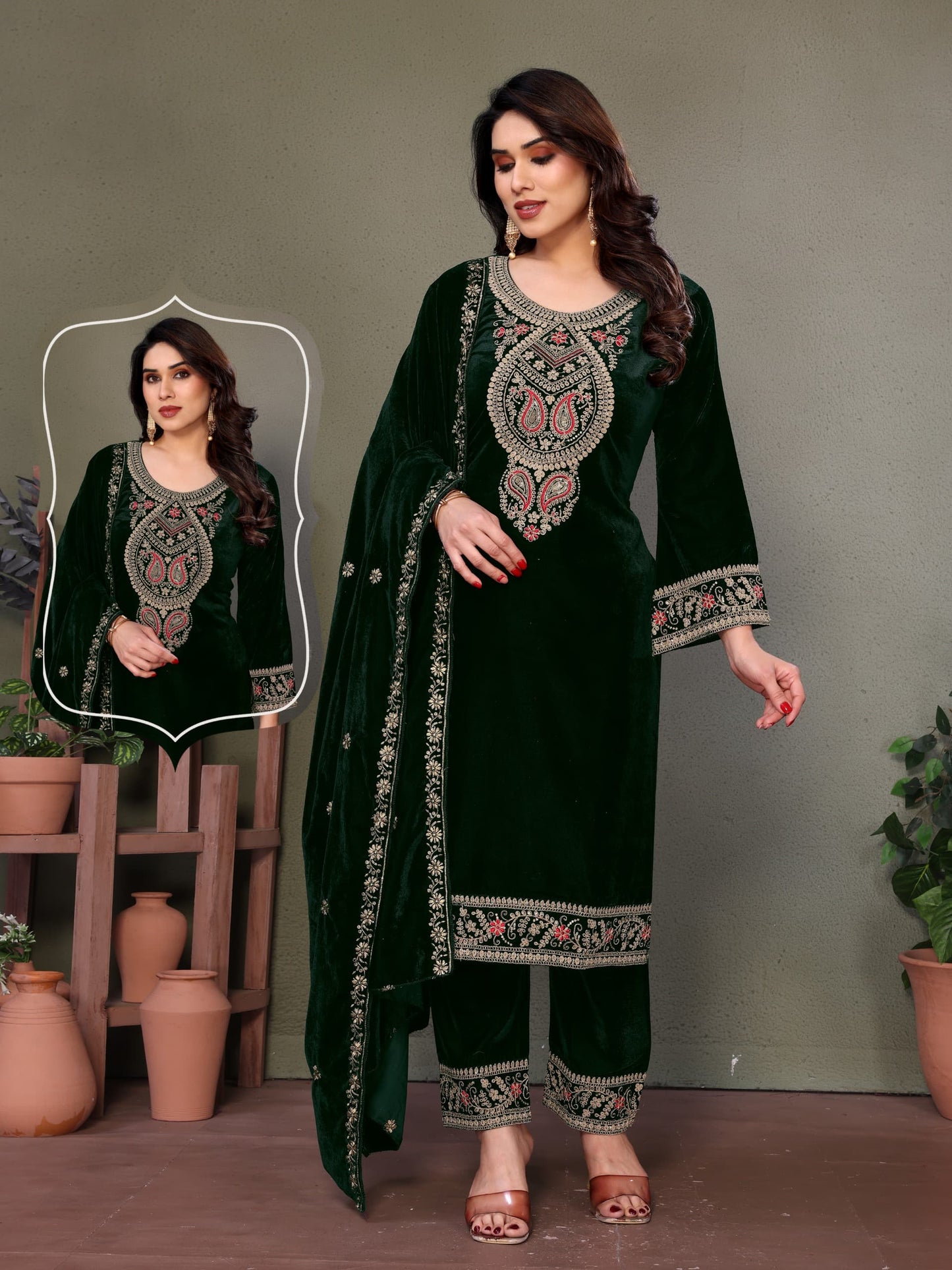 Elegant Velvet Work Suit for Women Premium Office & Formal Wear