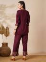 Women Viscose Rayon Ethnic Top Pant Set