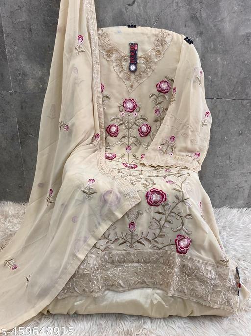 Pakistani Salwar Suit With Printed Dupatta